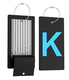 Luggage Tag Initial Bag Tag - Fully Bendable Tag W/ Stainless Steel Loop