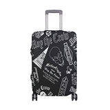 DEYYA Cute Crow Skull Head Chariot Spandex Travel Luggage Protector Suitcase Cover Fit 22-24 Inch