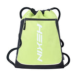 HEXIN Basic Waterproof Lightweight Sports Gym Sackpack Bag Drawstring Backpack Green
