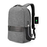 TRE Business Laptop Backpack Water Resistant Anti-Theft College Backpack with USB Charging Port Computer Backpacks for Women Men, Casual Hiking Travel Daypack (Color : Gray)