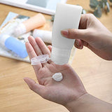 Travel Bottles Tsa Approved, Yamyone 3oz Leak Proof Travel Accessories BPA Free Silicone Cosmetic Travel Size Toiletry Containers for Shampoo Lotion Soap (4pcs)