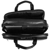 Kenneth Cole Reaction Genuine Leather Dual Compartment 15.4" Laptop Portfolio, Black