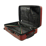 Mia Toro Italy Usini Hardside Spinner Luggage 3pc Set, Silver