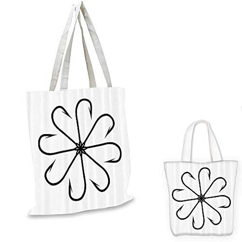 Fishing Decor canvas messenger bag Flower Shaped Artisan Steel Multi Hook Gaff in Row New Needle