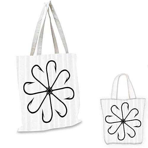 Fishing Decor canvas messenger bag Flower Shaped Artisan Steel Multi Hook Gaff in Row New Needle