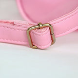 Yingtech Teens Girls Summer Candy Pu Leather Backpack Bag Plastic Heart Love Beach School Bag