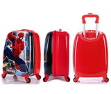 WCK Travel Kid's Luggage 18inch Carry on Hard Side Upright Cartoon Spinner Luggage Rolling (spiderman)