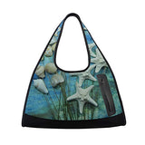 Gym Bag Seashell And Starfish Stems Women Yoga Canvas Duffel Bag Sports Tote Bags for Girls