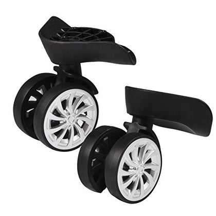 360 Swivel Plastic Wheel Replacement Luggage Travel Suitcase Wheels , Black Suitcase Wheel Repair Replace Luggage Wheels