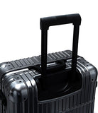 Cloud 9 - All Aluminum Luxury Hard Case Checked 24" Durable with 360 Degree 4 Wheel Spinner TSA Approved