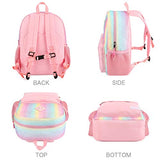 mibasies Toddler Backpack for Girls Kids Kindergarten Unicorn Rainbow Bag