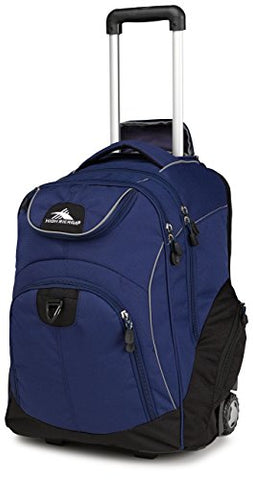 High Sierra Powerglide Wheeled Laptop Backpack, True Navy/Black