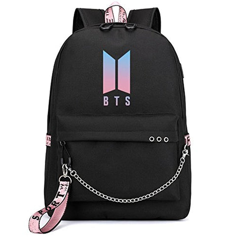 Bosunshine BTS Love Yourself V Suga Jin Jimin Jung Kook Casual Backpack Daypack Laptop Bag