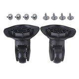 1pair Replacment Black Luggage Swivel Repair Suitcase Parts Casters Wheels Heavy Duty with Screws
