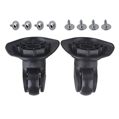 1pair Replacment Black Luggage Swivel Repair Suitcase Parts Casters Wheels Heavy Duty with Screws