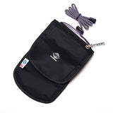 Aqua Quest CONTINENTAL Black Waterproof Travel Document Organizer Bag holds Passport, Money,