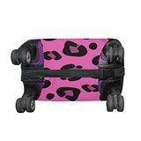 GIOVANIOR Pink Leopard Texture Luggage Cover Suitcase Protector Carry On Covers