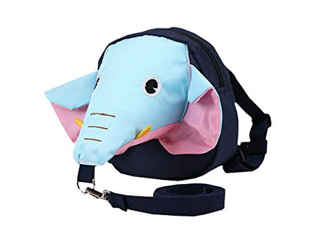 3D Unique Kids Backpack Anti-Lost Baby Bag Fashion Backpack [Elephant Blue]