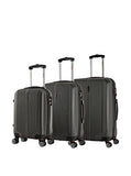 Inusa San Francisco 3-Piece Lightweight Hardside Spinner Luggage Set (Charcoal)