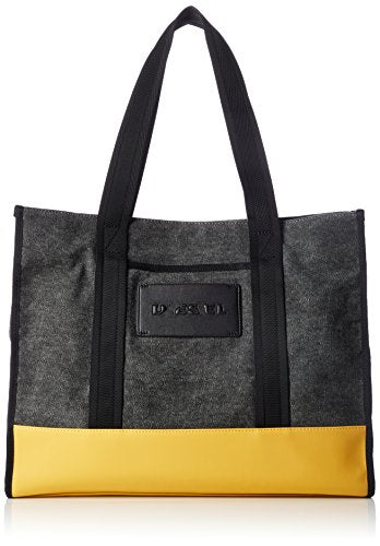 Diesel Men's M-CAGE Shopper-Shopping Bag, anthracite/golden rod One Size
