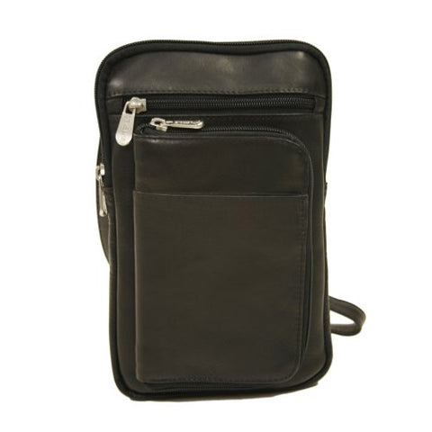Piel Leather Hanging Travel Organizer, Black, One Size