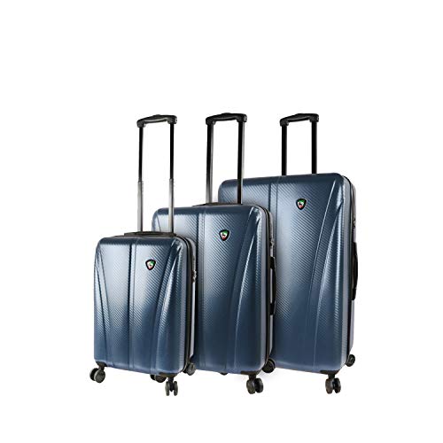 Mia Toro Italy Usini Hardside Spinner Luggage 3pc Set, Navy