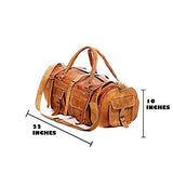Duffel Bag 22'' Travel Bag Travelling Bag Backpack Genuine Leather Vintage Handmade Bag (Style 4)