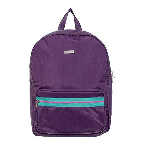 Baggallini Arches Backpack, Two Pocket With Laptop Compartment Backpack, Purple