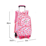 Xhhwzb Girl'S Wheeled Backpack Trolley School Bag Travel Rolling Backpacks (Color : B)