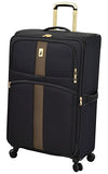 London Fog Langley 29" Expandable Spinner, Black