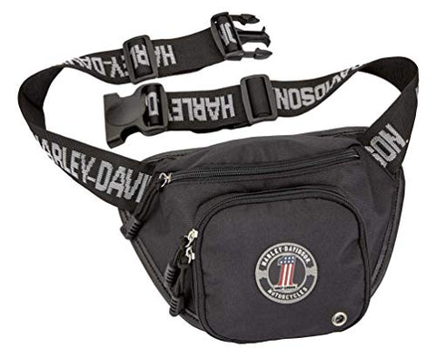 Harley-Davidson #1 RWB Logo Belt Bag, Water-Resistant - Black 99426-NUMBER1