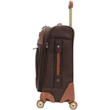 Caribbean Joe 20 Inch 8 Wheel Spinner Carry-On, Chocolate Brown, One Size