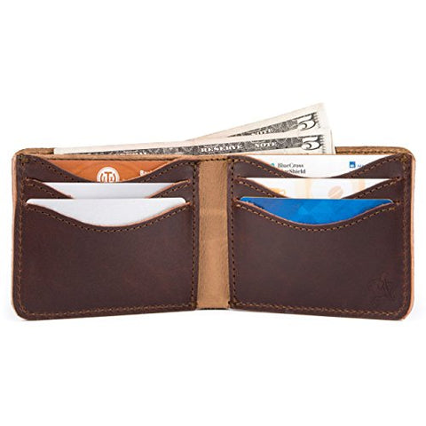 Saddleback Leather Medium Bifold Wallet - Rfid-Shielded Full Grain Leather Wallet With 100 Year