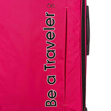 Cloe Checked Large 28 inch Water-Resistant Luggage with 360º-spinner wheels in Magenta Color