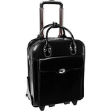 McKlein USA Melrose 15" Vertical Rolling Leather Laptop Tote EXCLUSIVE (Black)