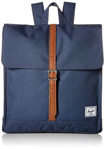 Herschel City Mid-Volume Backpack Navy/Tan Synthetic Leather One Size