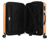 HAUPTSTADTKOFFER Luggages Sets Glossy Suitcase Sets Hardside Spinner Trolley Expandable (20', 24' & 28') TSA (Spree Orange2)
