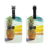 Luggage Tags Cool Pineapple And Swim Ring Mens Tag Holder Kids Bag Labels Traveling Accessories Set
