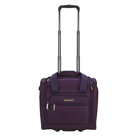 Travelers Polo & Racquet Club Rafael 15 Inch Softside Underseater With Usb Port, Purple