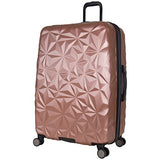 Aimee Kestenberg Women'S 28" Abs Expandable 8-Wheel Upright Checked Luggage, Rose Gold