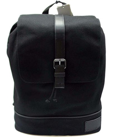 Calvin Klein Canvas Backpack W/Smooth Pu Trim (Black)
