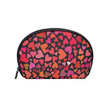 Cosmetic Bag Colorful Hearts Customized Shell Makeup Bags Organizer Portable Pouch for Women/Girls