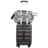 16 Inch Carry On Hand Luggage Flight Duffle Bag, 2nd Bag or Underseat, 19L (Black Aztec)