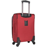 Kenneth Cole Reaction Lincoln Square 20" 1680d Polyester Expandable 4-Wheel Spinner Carry-on Luggage, Red
