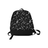 Seamless Pattern from Set of Musical Notes and TRE Casual Daypack Travel Bag College School Backpack for Mens and Women