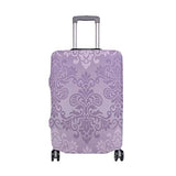 GIOVANIOR Retro Roman Purple Floral Luggage Cover Suitcase Protector Carry On Covers