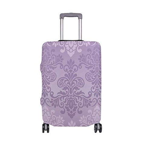 GIOVANIOR Retro Roman Purple Floral Luggage Cover Suitcase Protector Carry On Covers