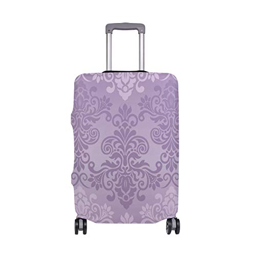GIOVANIOR Retro Roman Purple Floral Luggage Cover Suitcase Protector Carry On Covers