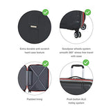 Regent Square Travel - Luggage Set Hard Shell With Spinner Goodyear Wheels - Set of 3 Pieces - Hard Case - Black