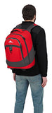 High Sierra Chaser Wheeled Laptop Backpack, Crimson/Mercury